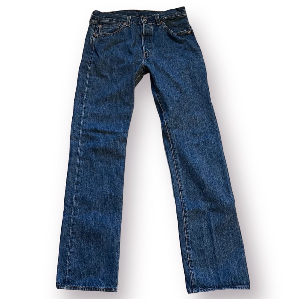 Levi's 501 Jeans 32x34 Blue Medium Wash Button Fly Straight Denim